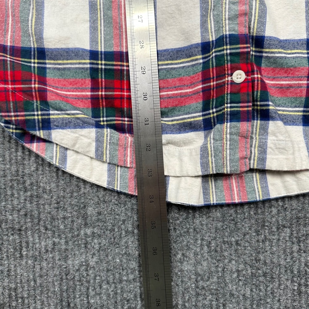 Vineyard Vines Jolly Plaid Flannel Womens Small Plaid Nightshirt Red Green White - Picture 10 of 11